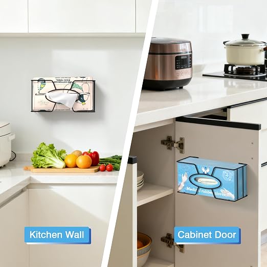 Glove Box Holder for Wall Mount, 2 Pack Disposable Glove Dispenser, Metal Box - Image 4