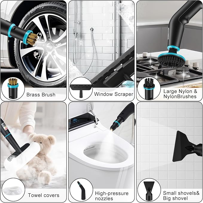 Steam Cleaner for Home, 2500W Portable Handheld Steamer for Cleaning, Large - Image 8