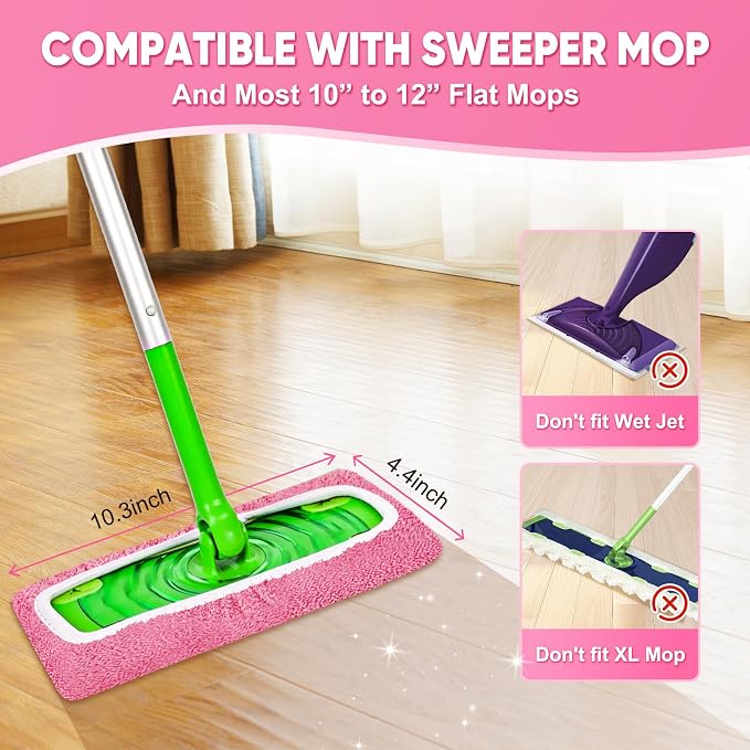 6-Pack Reusable Mop Pads Compatible - Image 2