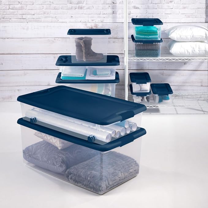 Sterilite 18-Pack Color Program, Large Clear Plastic Storage Bins - Image 6