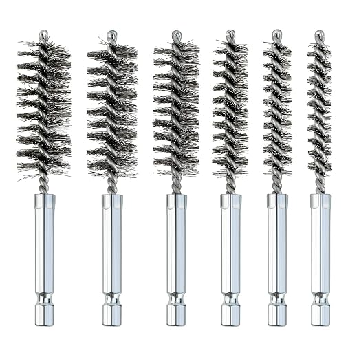 6 Pcs Stainless Steel Bore Brush Set by Tenalleys