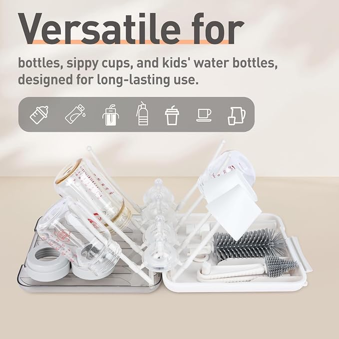 Baby Bottle Brush Set, 6-in-1 Travel Bottle Cleaning Kit - Image 5