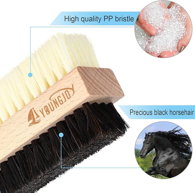 YoungJoy Dual Sided Sneaker Shoe Cleaner Brush Set Shoes Clean Brush Kit - Image 3