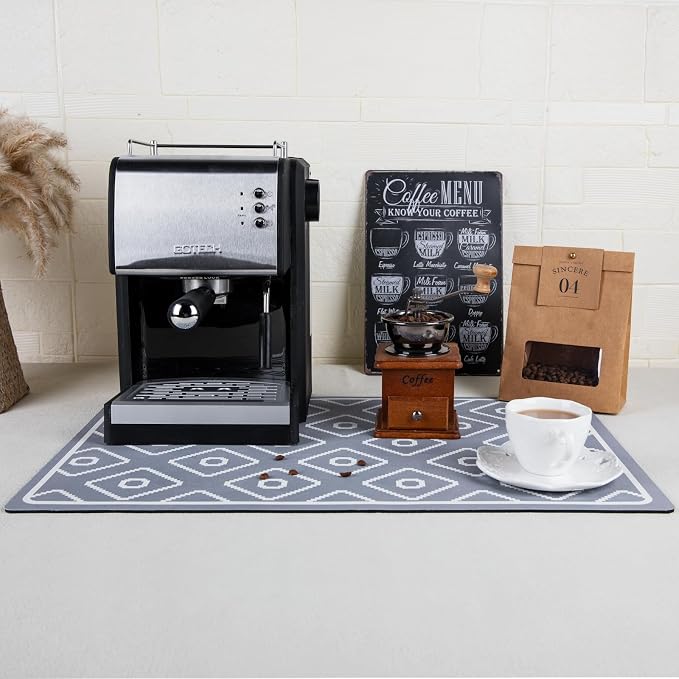 SUEH DESIGN Dish Drying Mat, Absorbent Coffee Mat 19.6 x 11.8 in Quick Dry - Image 6