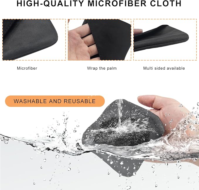 2 PCS Car Screen Cleaner, Square Microfiber Cloth Non-Scratch Auto Touchscreen - Image 3
