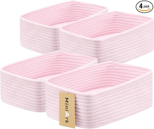 MiniArk Small Storage Baskets for Organizing | Closet Organizer Bins | Shelf by MiniArkStorageBasketsHome