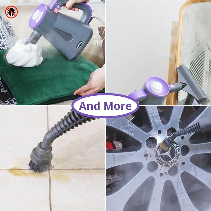 Steam Cleaner Handheld: 1200W Fast 10-Sec Heat-Up-750mL Tank-No Cooling-Refill - Image 5