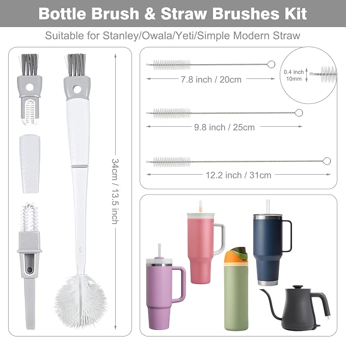 Straw Cleaner Brush Bottle Brush Kit - Image 5