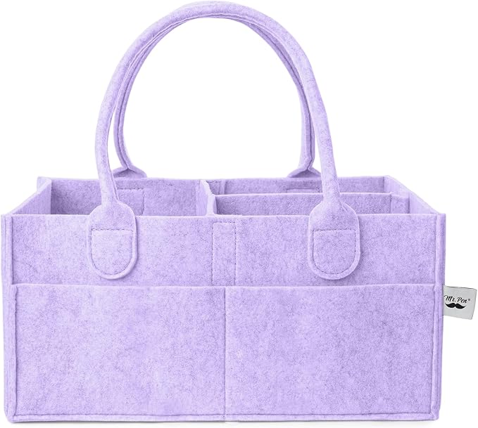 Mr. Pen- Baby Diaper Caddy Organizer, lavender dream, Baby Caddy Organizer by MrPen