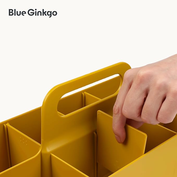 BLUE GINKGO Stackable Organizer Caddy – Korean-Made Portable Tote - Image 7
