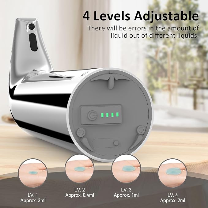 Convenient Automatic Soap Dispenser, 4 Adjustable Levels Touchless Hand - Image 6