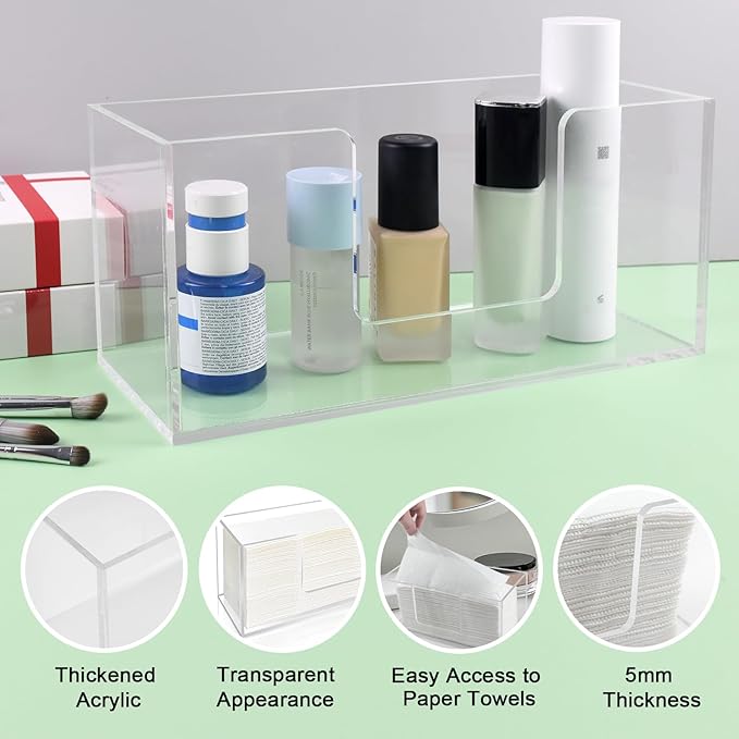 4Pack Acrylic Paper Towel Dispenser, Napkin Holder - Image 7