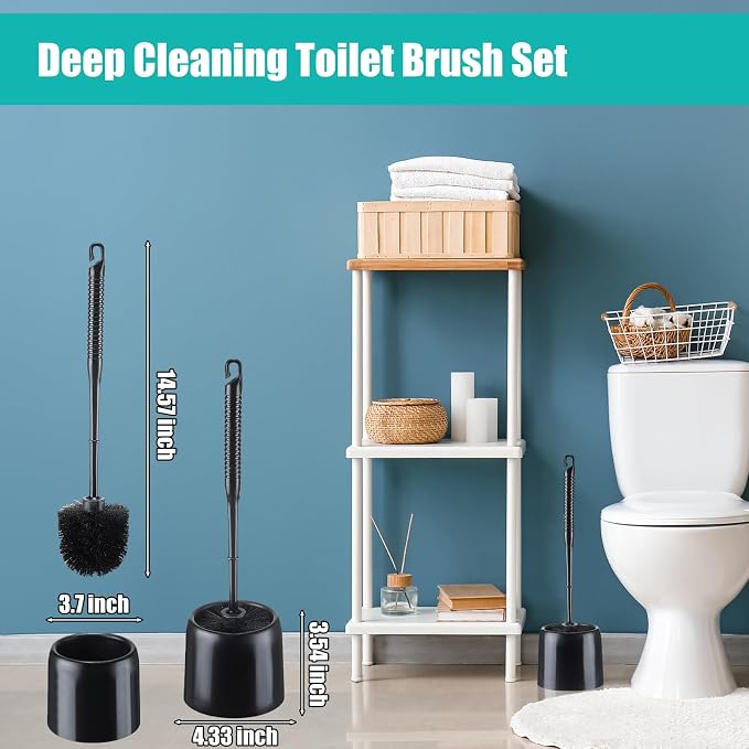 Roshtia 12 Sets Toilet Brush and Holder Set - Image 2