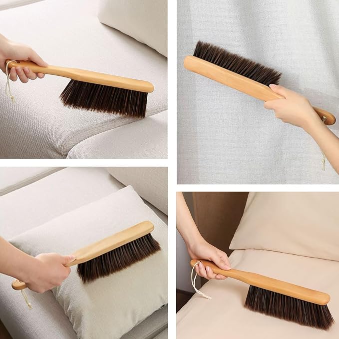 2 Pieces Dust Brush Hand Broom Wooden Bench Brushes - Image 4