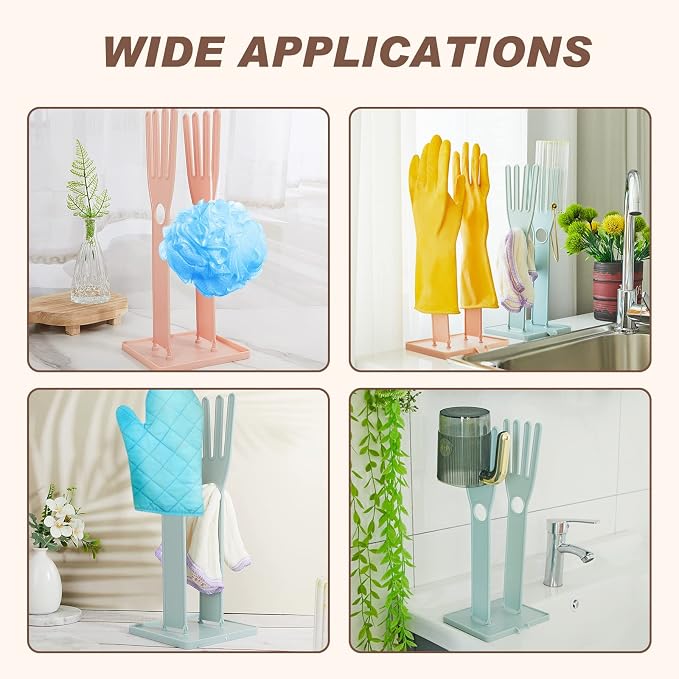 Nuenen 2 Pieces Kitchen Glove Holder Glove Drying Rack Dryer Plastic Mitten - Image 6