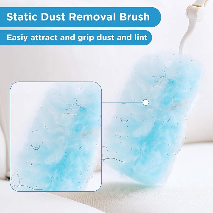 60 Count Duster Refills, Disposable Cleaning Duster Kit Heavy Duty Microfibre - Image 3