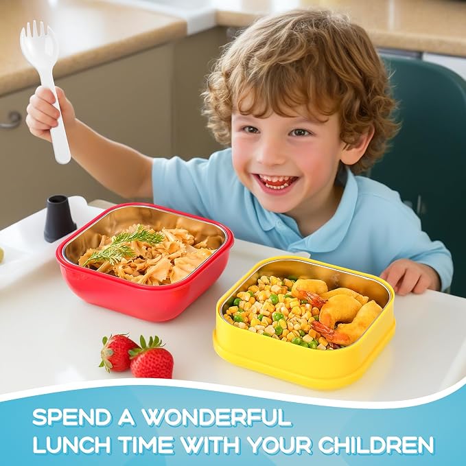 Lunch Box for Kids- Stainless Steel, Microwave Safe DIY Double Layer Leak-Proof - Image 5