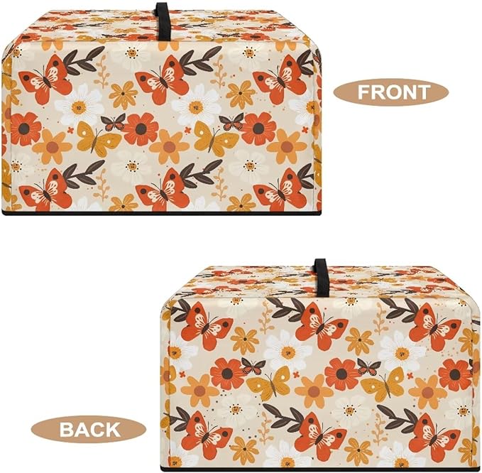 Microwave Oven Universal Dust Cover, Butterfly Waterproof Polyester Fabric Dust Cover Heat-Resistant Air Fryer Dust Cover Appliance Airfryer Dust Jacket