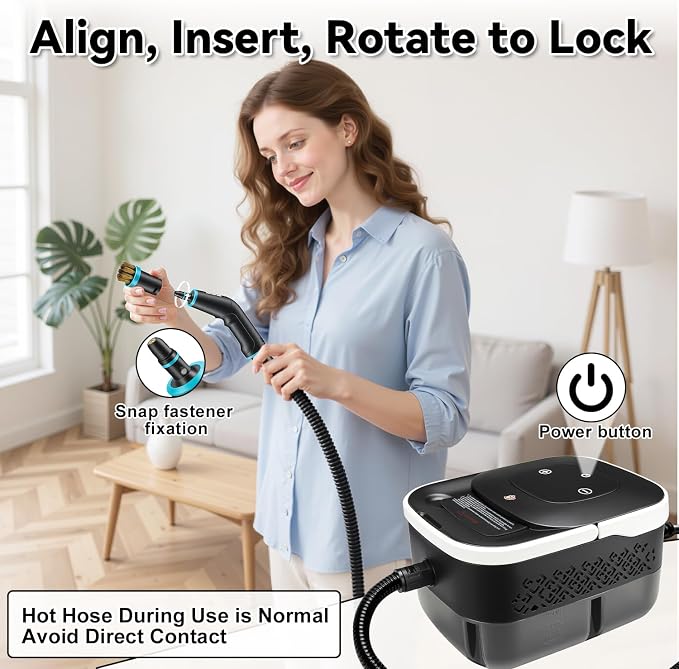 Steam Cleaner for Home, 2500W Portable Handheld Steamer for Cleaning, Large - Image 2