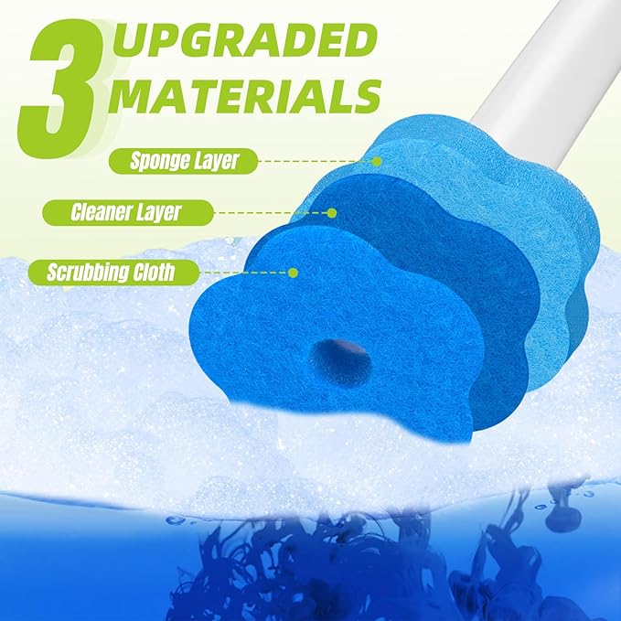 KOKL Disposable Toilet Brush, Toilte Wand Kit, Toilet Brush and Holder - Image 3