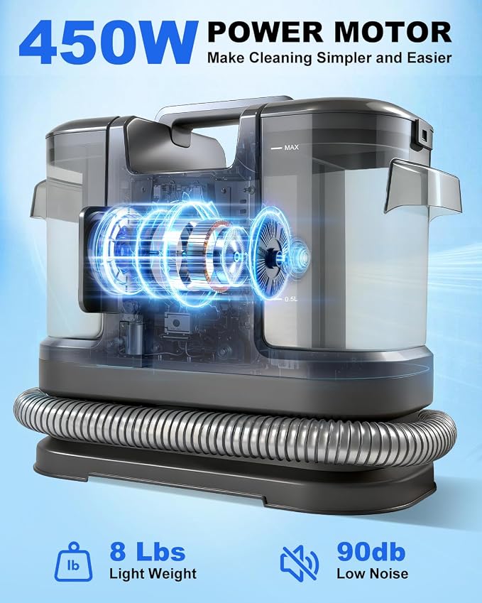 Portable Carpet Cleaner Machine, Carpet & Upholstery Cleaner Machine, 15KPA - Image 7