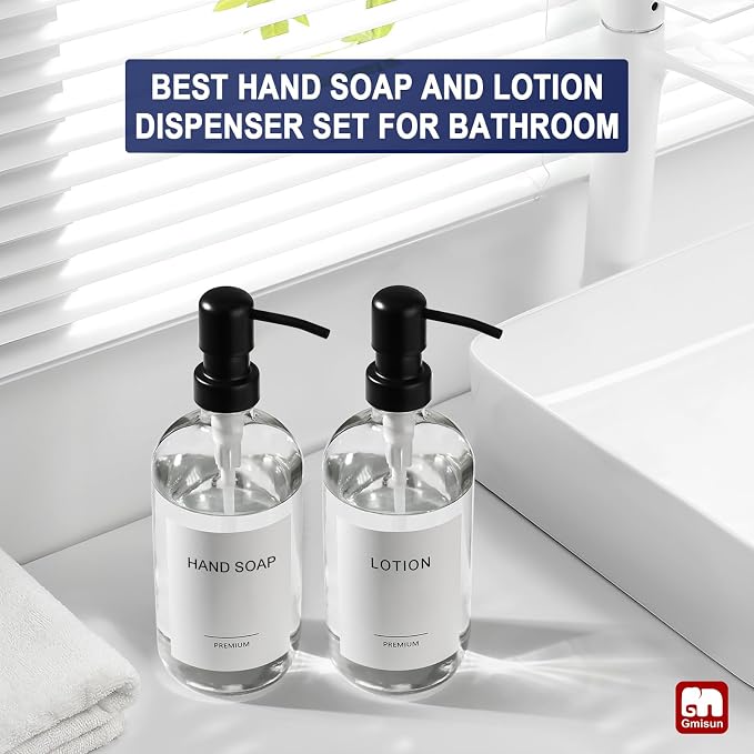 GMISUN Glass Soap Dispenser - Image 4
