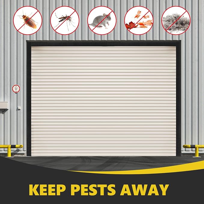 10×10ft Garage Brush Seal Kit for Roll-up Doors 3" Standard Brush - Image 5
