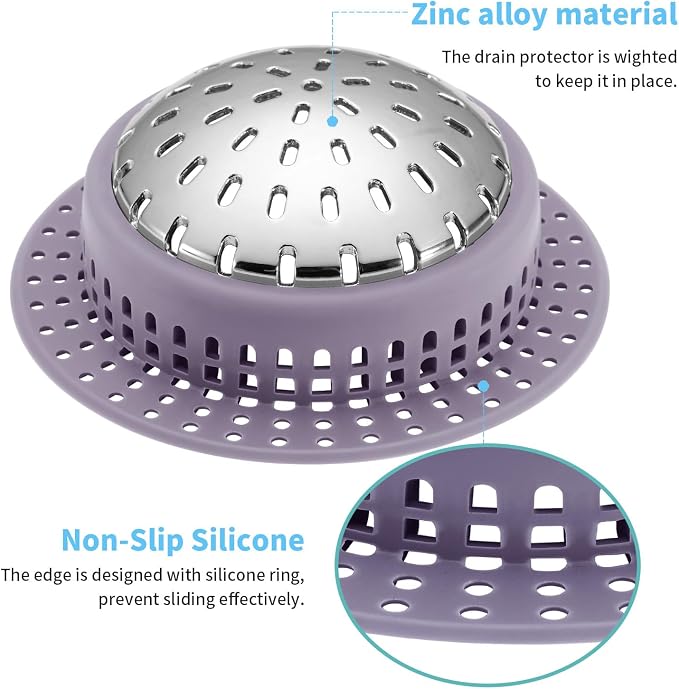 Shower Drain Hair Catcher, Shower Drain Cover, Bathtub Drain Hair Catcher - Image 5