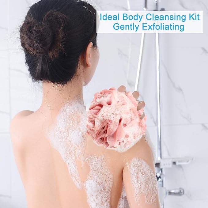 AmazerBath Loofah Sponge 60g/Piece, Exfoliating Bath Sponge Body Scrubber - Image 3