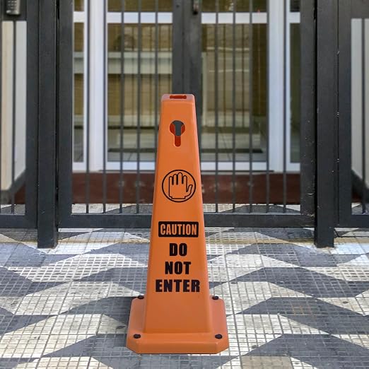 Plastic Traffic Cones, 4-Sided Message Cones, Road Safety Parking Cones - Image 7