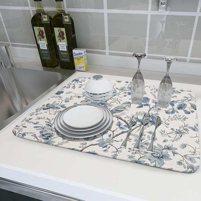 Chinoiserie Trees Dish Drying Mat - Image 6