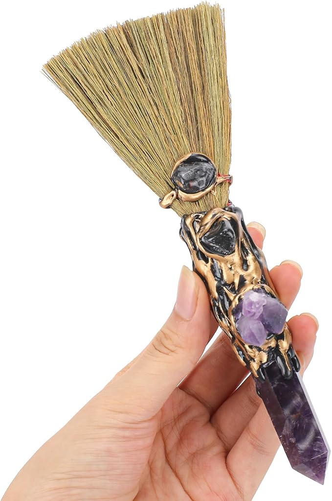 Crystal Witch Altar Broom by RENEMEGO