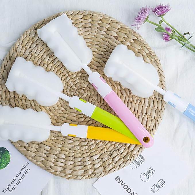 INVODA Cleaning Brush Set, Soft & Fluffy Texture, Comfortable Grip, Hanging - Image 9