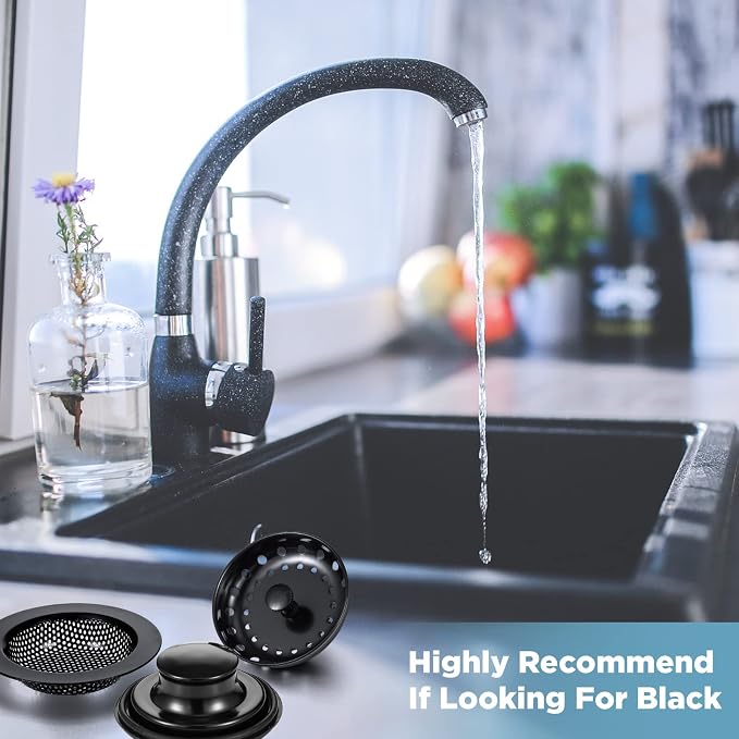 Mudder 3 Pcs Kitchen Sink Drain Strainer and Stopper Stainless Steel Garbage - Image 6