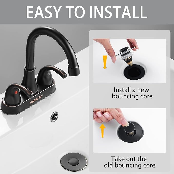 Fransiton 2 Pack Bathroom Sink Drain Stopper, 1.1-1.77 Inch Basin Pop Up Black - Image 7