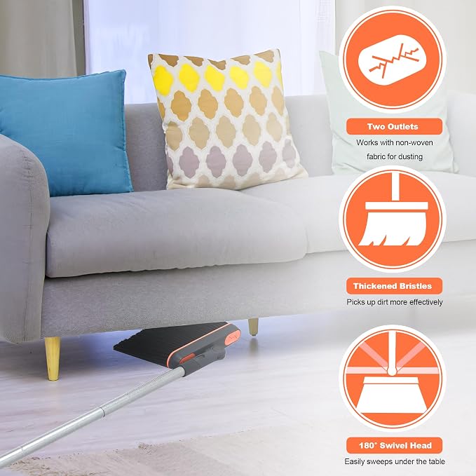 Broom with Dustpan Combo Set, 180 Degree Rotating Brush Indoor Sweeping - Image 3