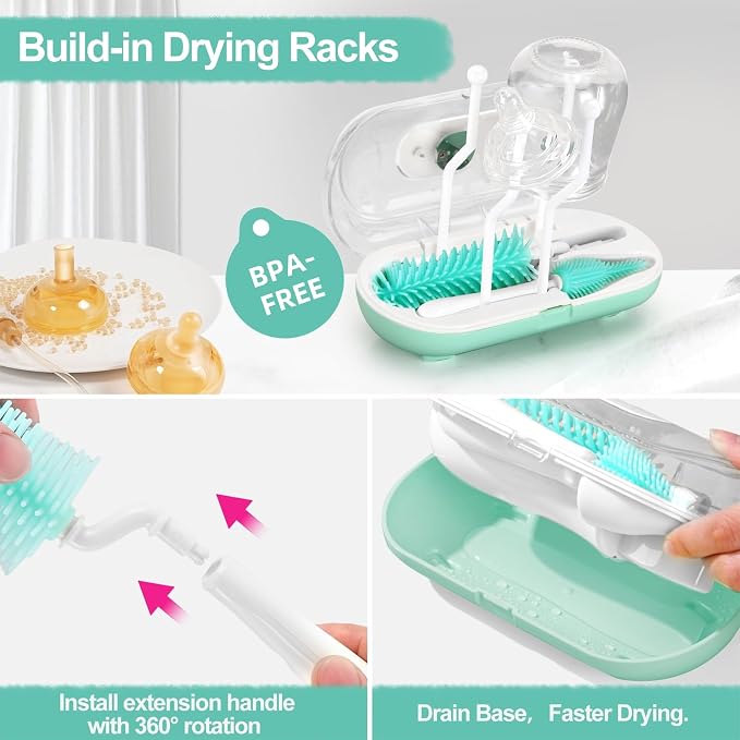 Bottle Brush Set, Travel Bottle Cleaner Kit - Image 3