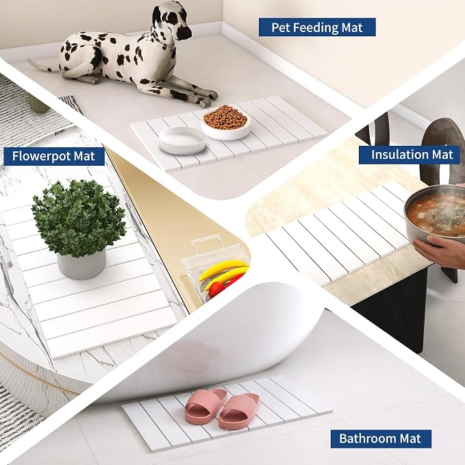 Hopegiver Stone Drying Mat for Kitchen Counter, Super Absorbent, Non-Slip & - Image 7