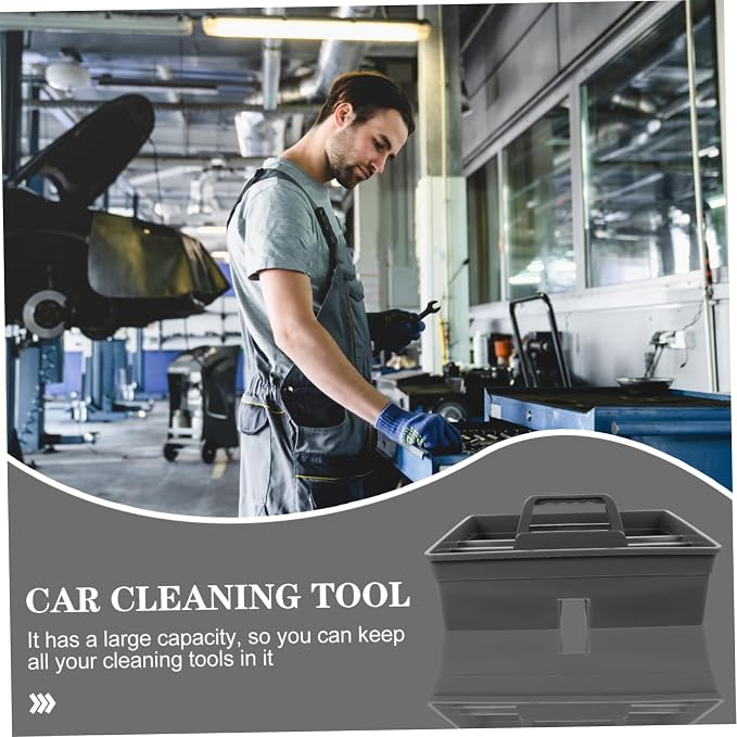 Portable Hand-held Cleaning Tool Organizer Sturdy Storage Box - Image 9