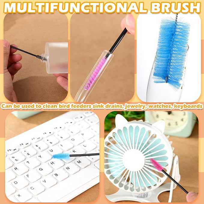 Hummingbird Feeder Cleaning Brush 19 Pieces 3 Size Mini Nylon Double Headed 2 - Image 4