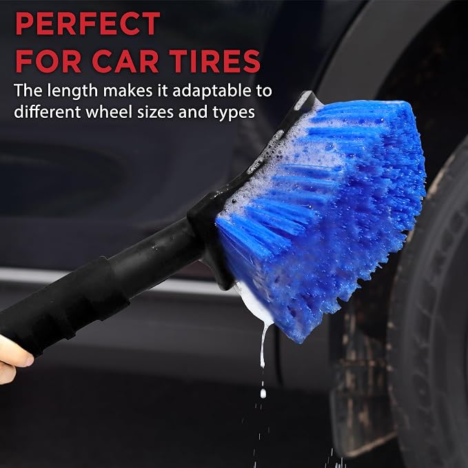 TAKAVU 17.5" Long Handle Wheel Tire Body Brush - Image 4