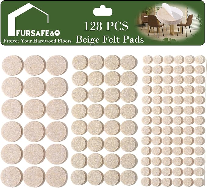 Fursafe&Q Felt Furniture Pads for Hardwood Floors by FursafeQ