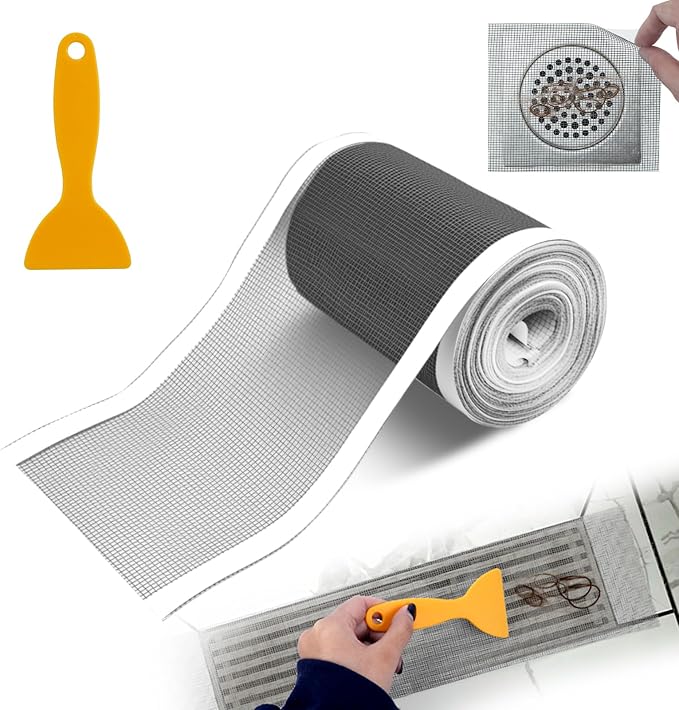 4 Inch x 33 FT Disposable Shower Drain Screen Self-Adhesive Stickers, by Unknown
