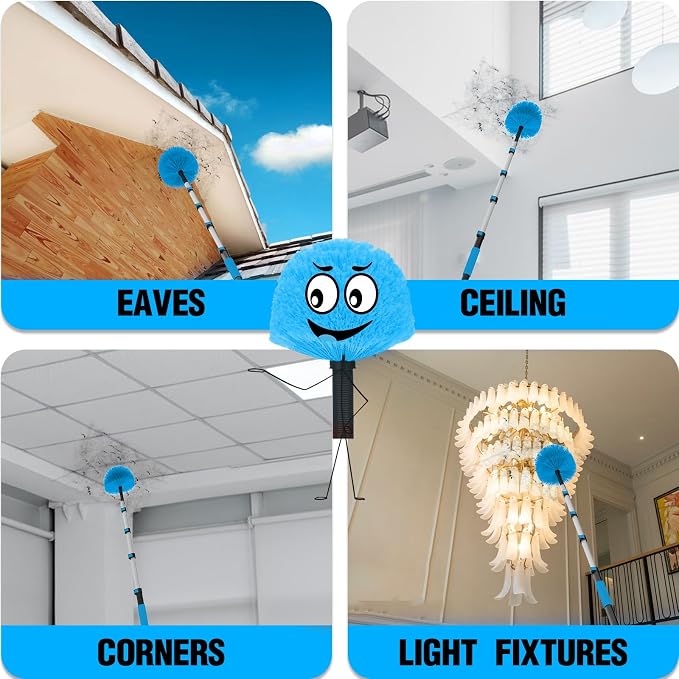 26FT Reach Cobweb Duster with Extension Pole - Image 7