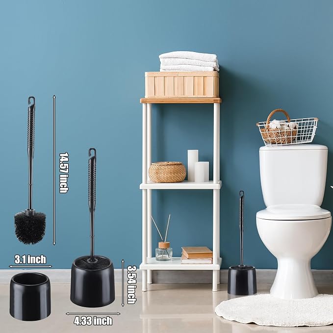 Roshtia 6 Sets Toilet Brush and Holder Set - Image 2