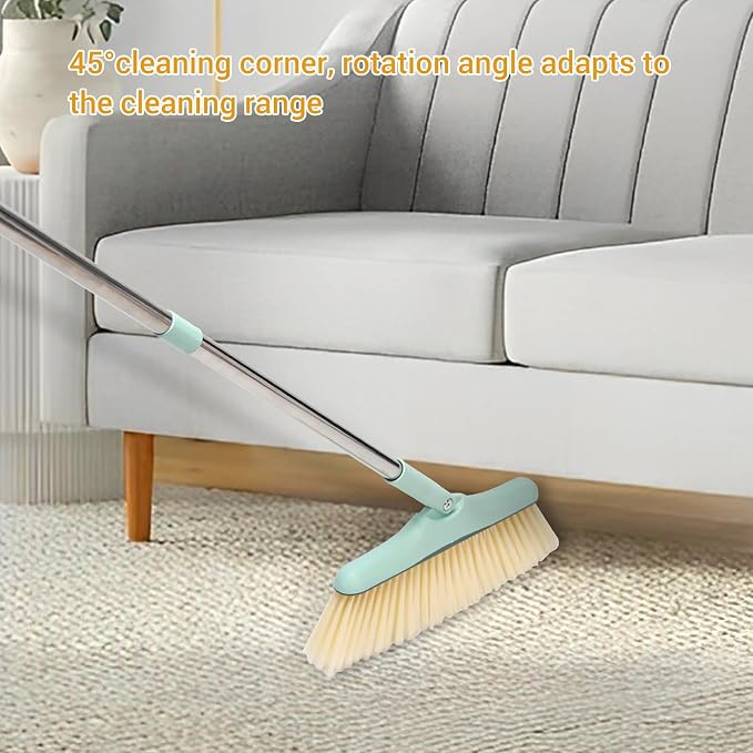 Broom and Dustpan Set, Squeegee Broom, Long Handle Broom and Dustpan Set - Image 4