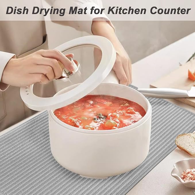 2 Pack Large Dish Drying Mat for Kitchen Counter, 24*17 inch Microfiber - Image 5
