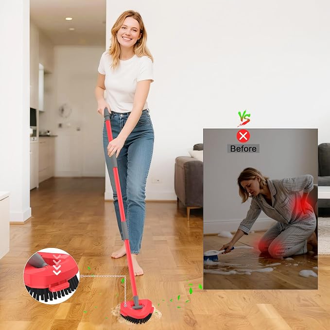 Aifacay Upgrade 2 Pcs Scrubber Mop Heads Replacements - Image 2