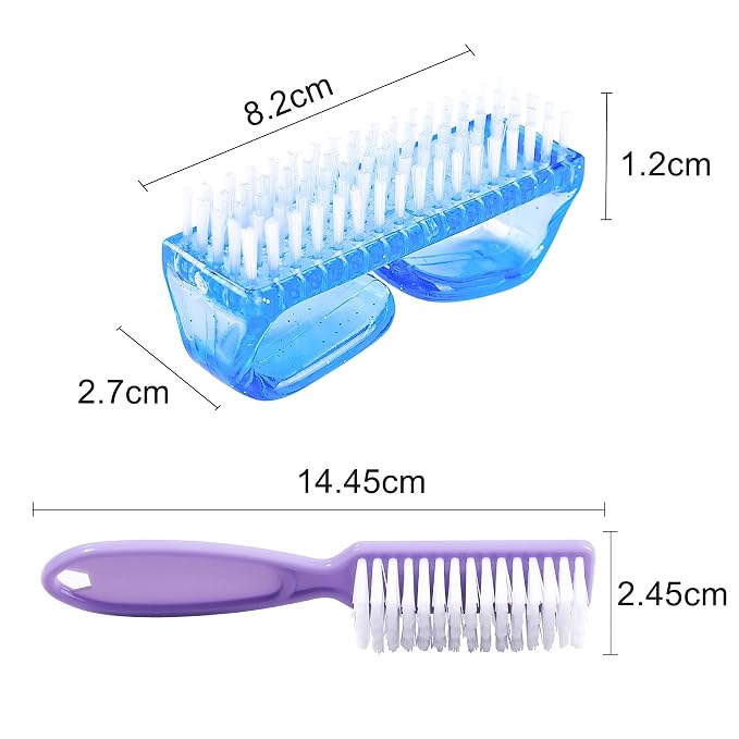 6 Pack Handle Grip Nail Cleaning Brush, Fingernail Brush Cleaner Scrub Brush Kit - Image 2