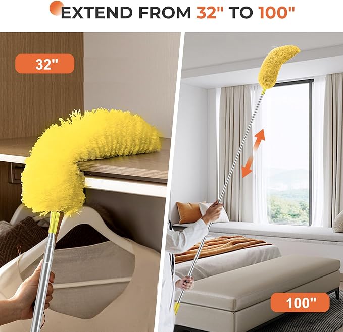 Dusters for Cleaning High Ceiling Fan, Newliton Microfiber Feather Duster - Image 3